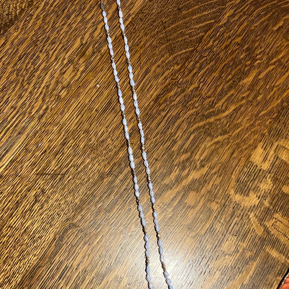 Absolutely precious pearl and gold necklace